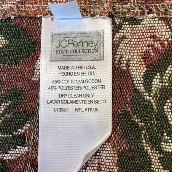 FINAL SALE PRICE Floral Tapestry Window Valance - 51” Wide - Picture 4 of 5